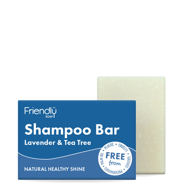 friendly soap shampoo bar lavender and tea tree Friendly Soap Shampoo Bar Lavender & Tea Tree | FREE UK Delivery