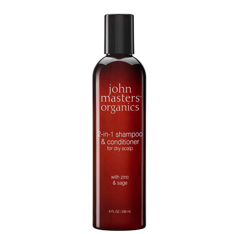 John Masters Organics 2 in 1 Shampoo & Conditioner for Dry Scalp with Zinc & Sage