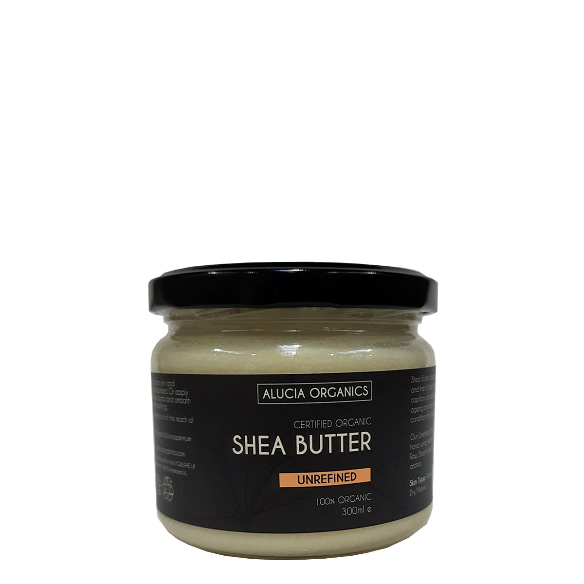 Alucia Organics Certified Organic Raw Unrefined Shea Butter 300ml