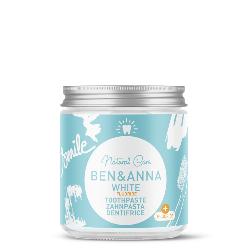 Ben & Anna Natural Toothpaste White with Fluoride Jar 100ml