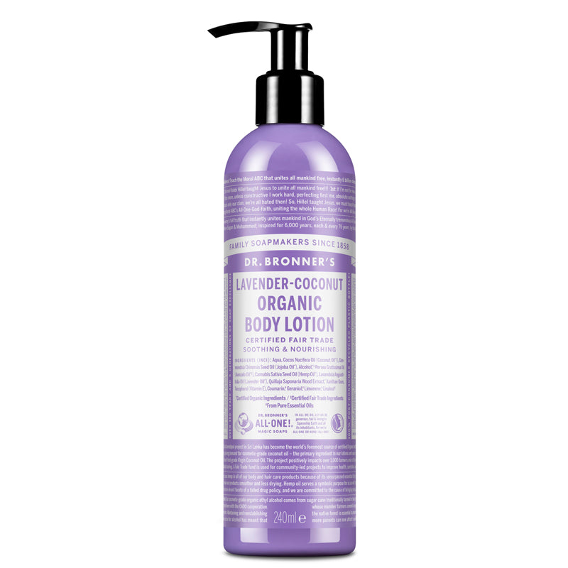 Dr Bronner's Lavender Coconut Organic Body Lotion 240ml