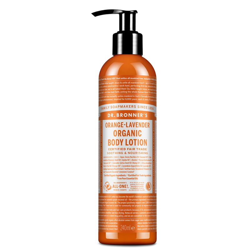 Dr Bronner&#39;s Orange Lavender Organic Body Lotion 240ml