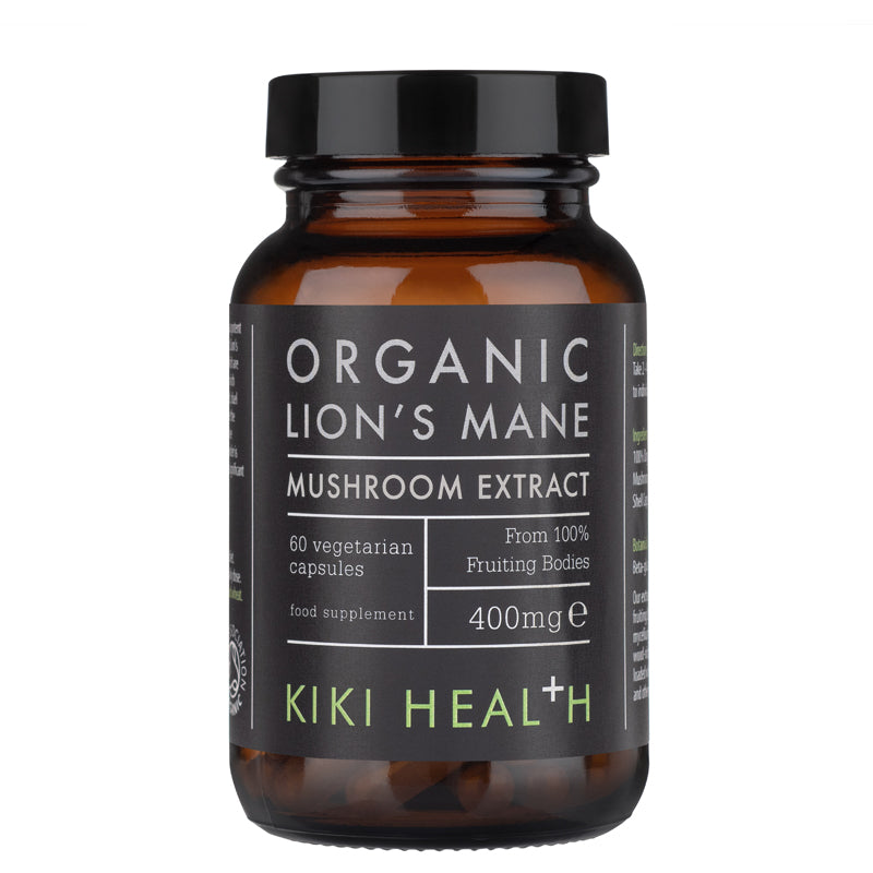 KIKI Health Organic Mushroom Extract Lion's Mane Vegicaps Pack of 60