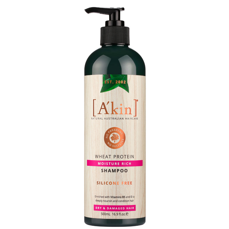 A&#39;kin Wheat Protein Moisture Rich Shampoo 500ml