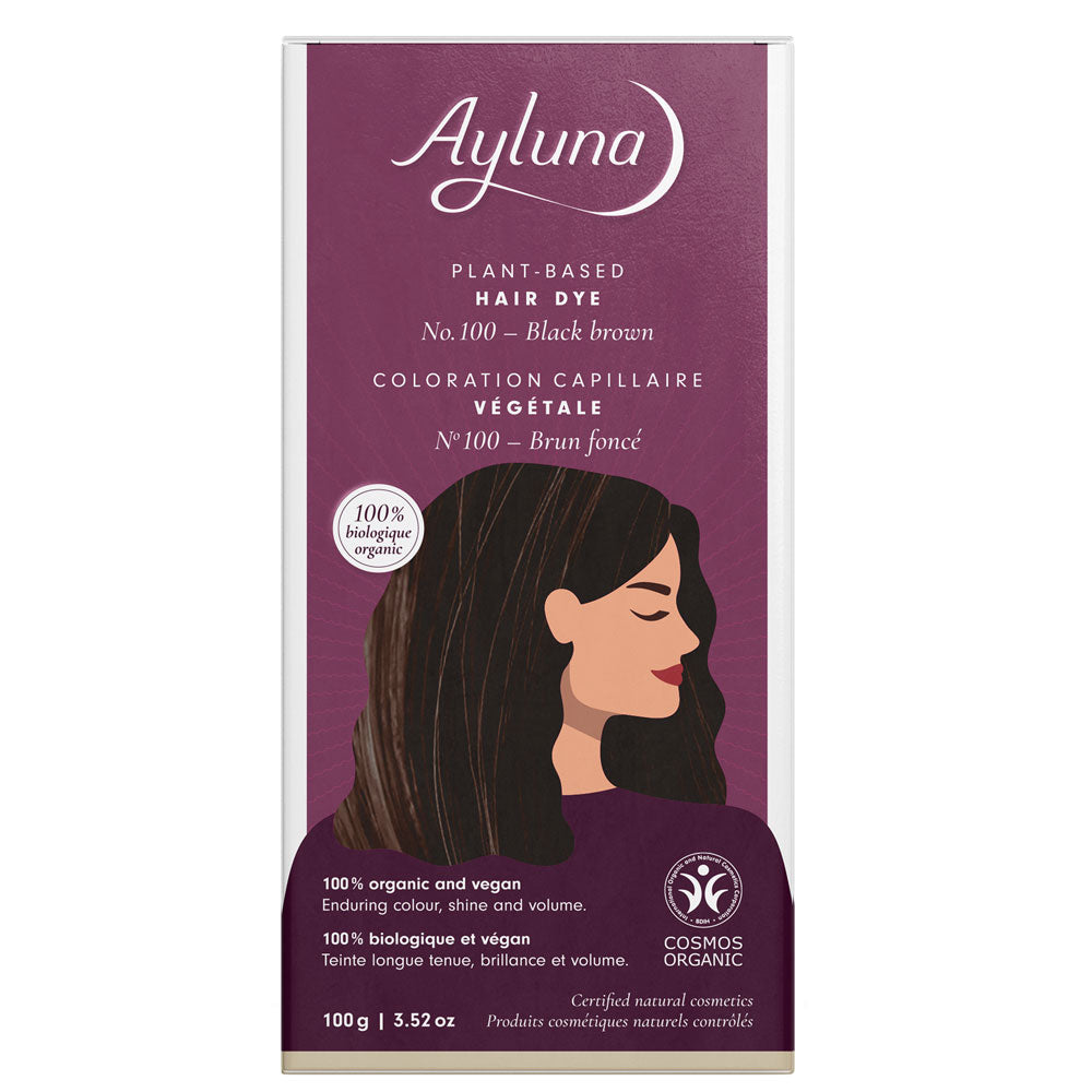 Ayluna Plant Based Hair Dye 100 Black Brown