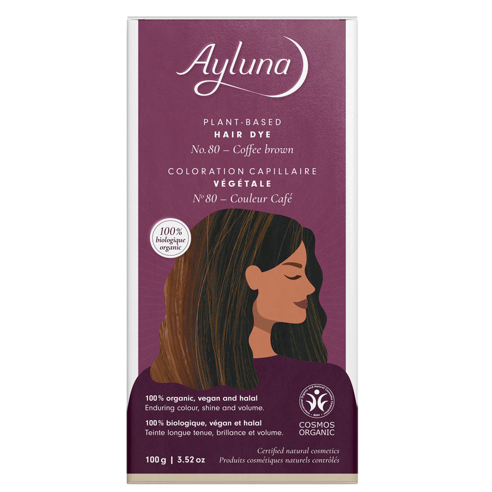 Ayluna Plant Based Hair Dye 80 Coffee Brown