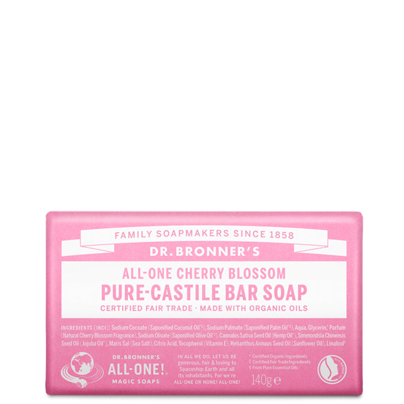Dr Bronner's Cherry Blossom Pure Castile Soap Bar 140g