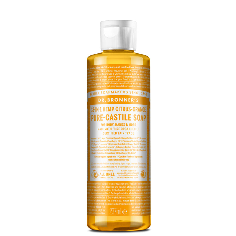 Dr Bronner's Citrus-Orange Pure-Castile Liquid Soap 237ml