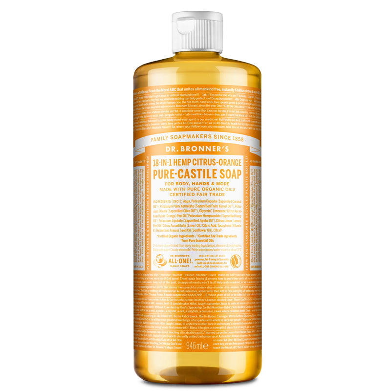 Dr Bronner's Citrus-Orange Pure-Castile Liquid Soap 946ml