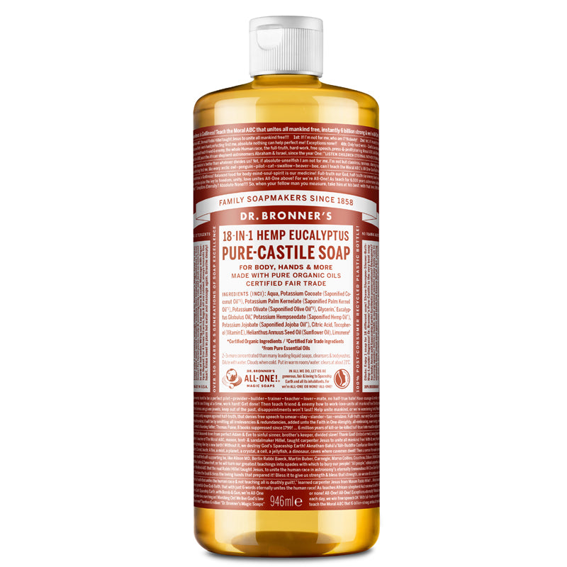 Dr Bronner&#39;s Eucalyptus Pure-Castile Liquid Soap 946ml