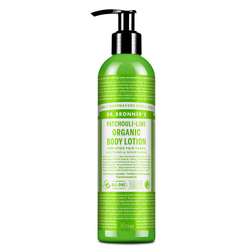 Dr Bronner&#39;s Patchouli Lime Organic Body Lotion 240ml