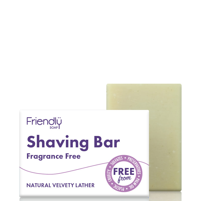 Friendly Soap Shaving Soap Bar Fragrance Free 95g