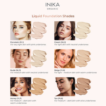 Inika Liquid Foundation  FREE UK Delivery - Onlynaturals