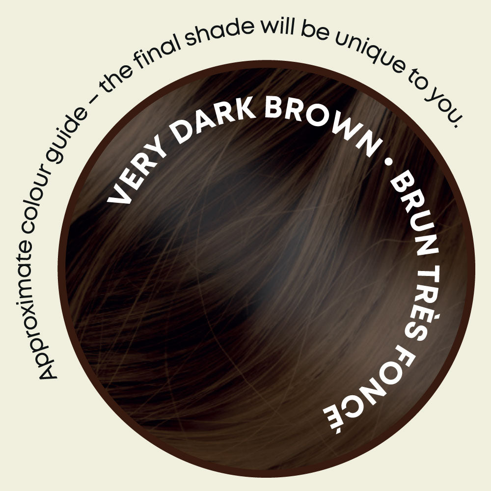 It&#39;s Pure Herbal Hair Colour Very Dark Brown Swatch