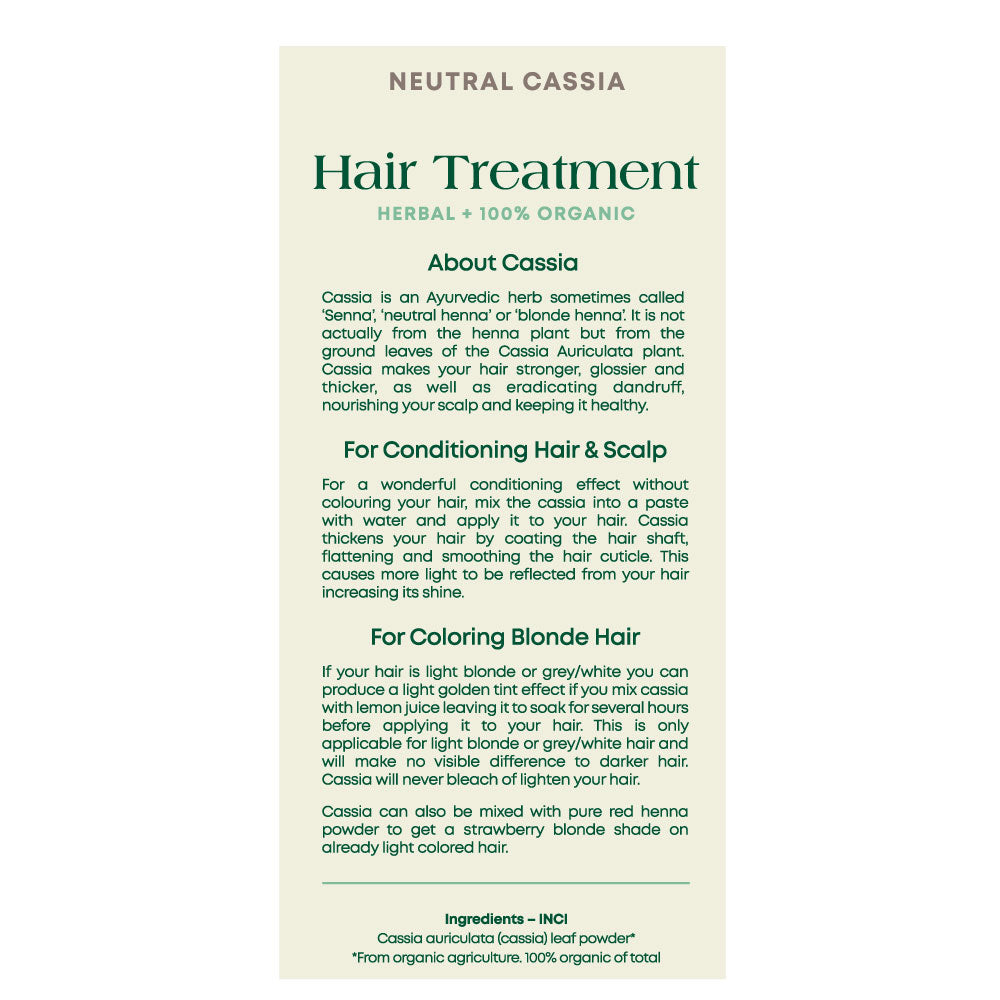 It&#39;s Pure Herbal Hair Treatment Neutral Cassia Back
