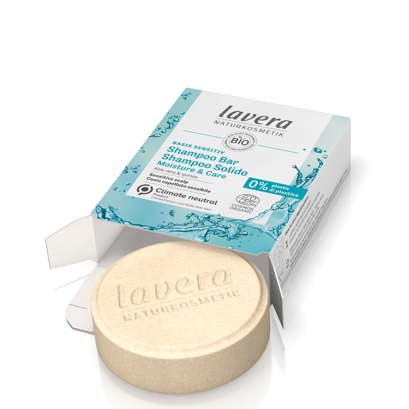 Lavera Basis Sensitiv Moisture & Care Shampoo Bar Box