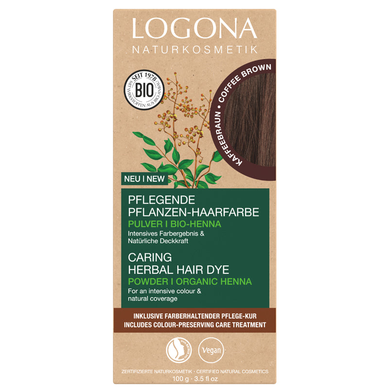Logona Herbal Hair Dye Powder Coffee Brown 100g