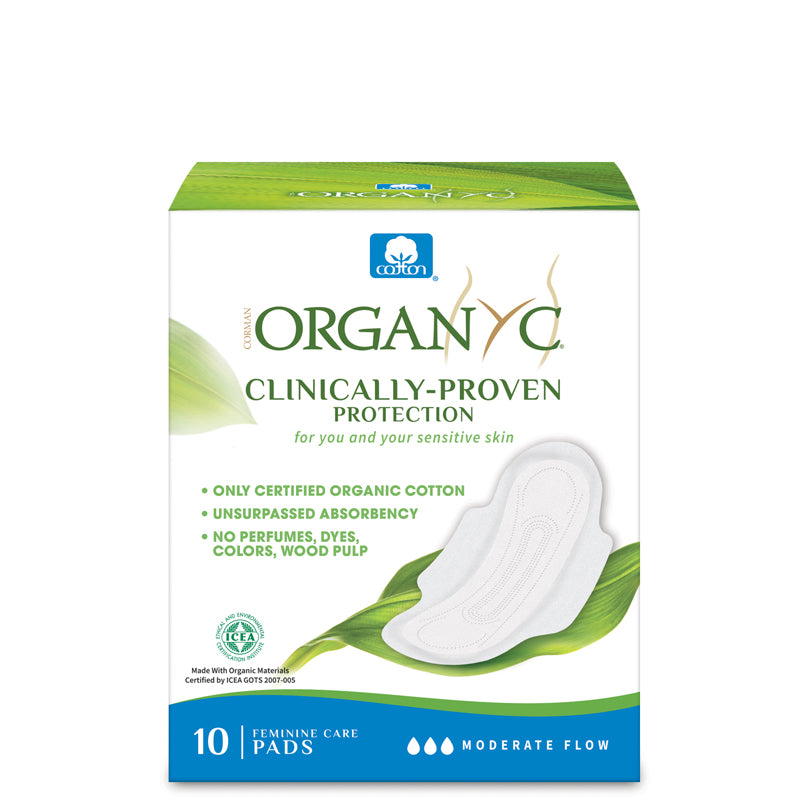 Organyc Organic Cotton Sanitary Pads with Wings Moderate Flow