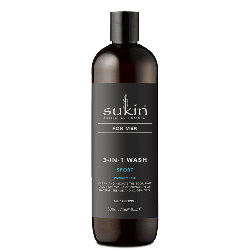 Sukin for Men 3 in 1 Wash Sport