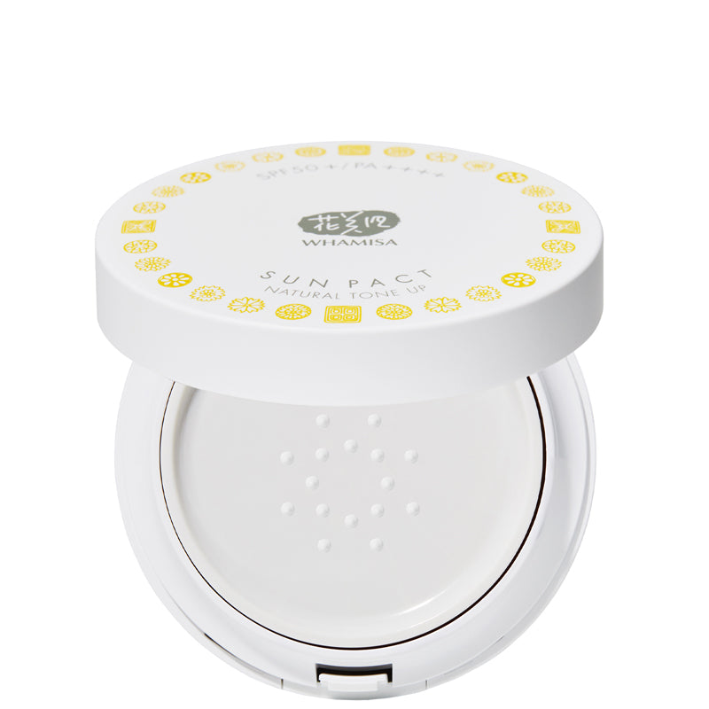 Whamisa Organic Flowers Sun Pact Natural Tone Up SPF50