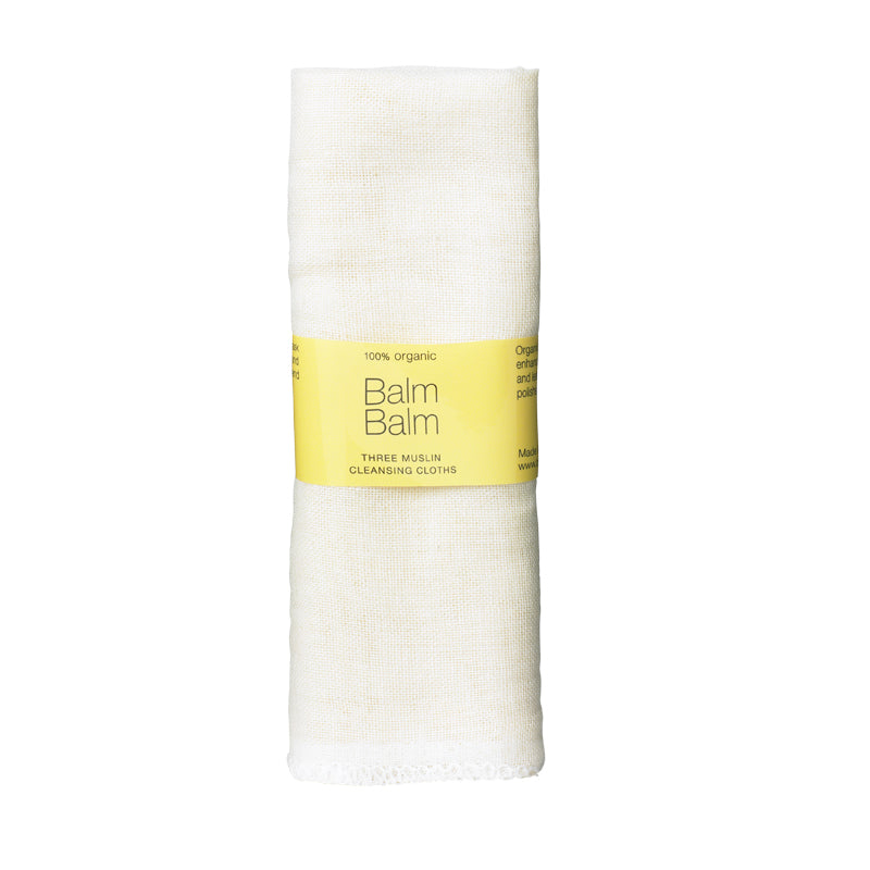 Organic Muslin Face Cloths Pack 3