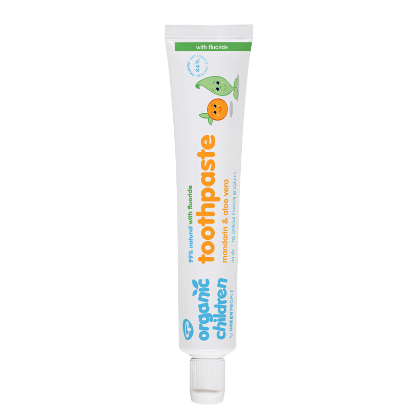 Green People Organic Children Mandarin &amp; Aloe Vera Toothpaste with Fluoride