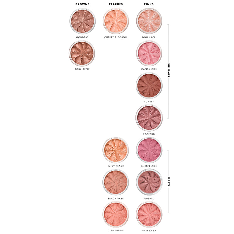 Lily Lolo Mineral Blush Shade Guide