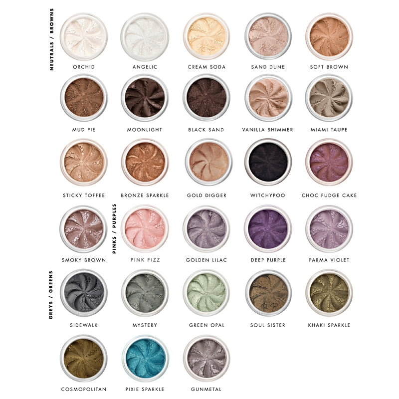 Lily Lolo Mineral Eye Shadow Shade Guide